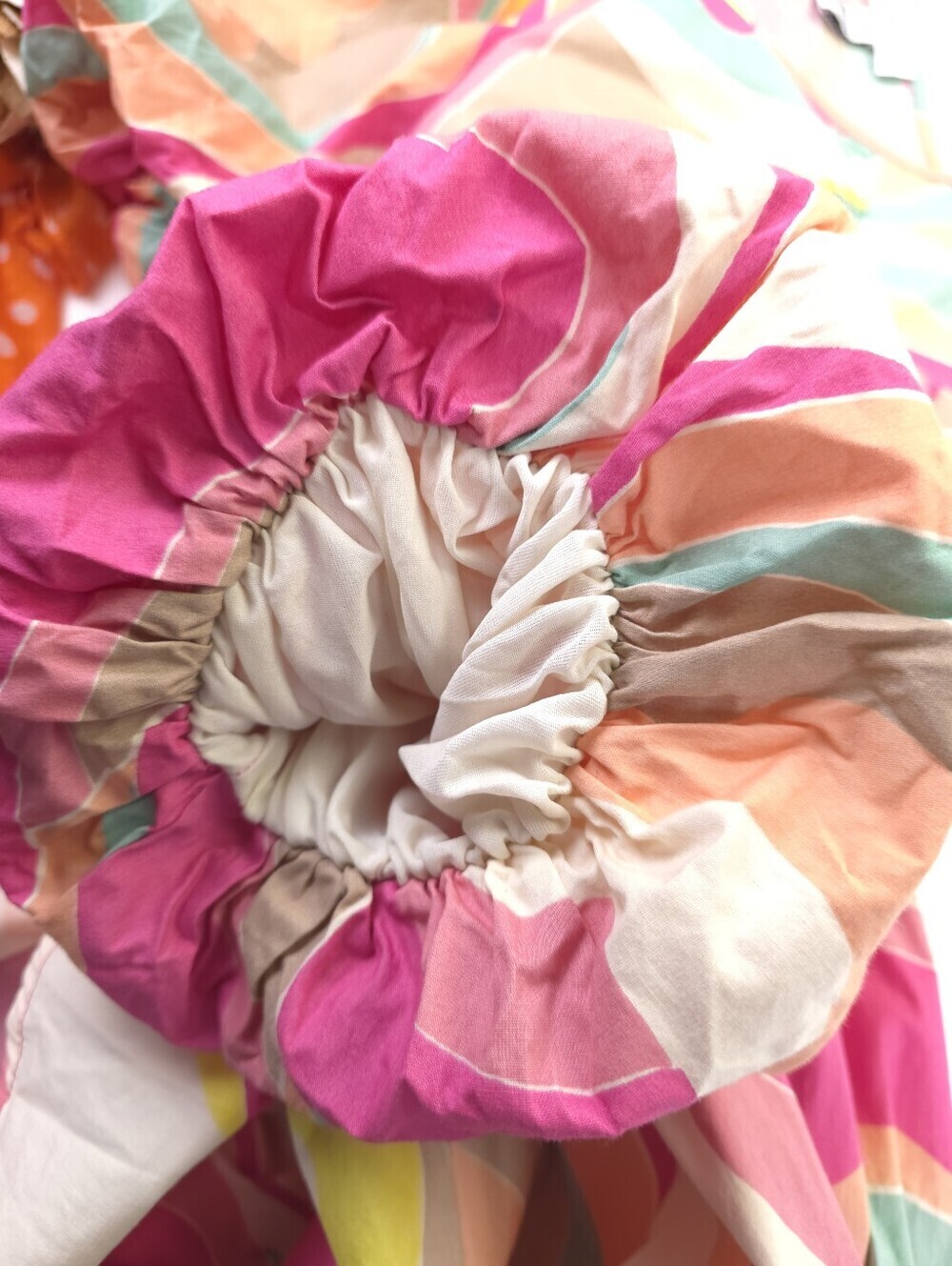 Sincerely Jules Colorful Swirl V-Neck Puff Sleeve Dress S - Picture 4 of 14